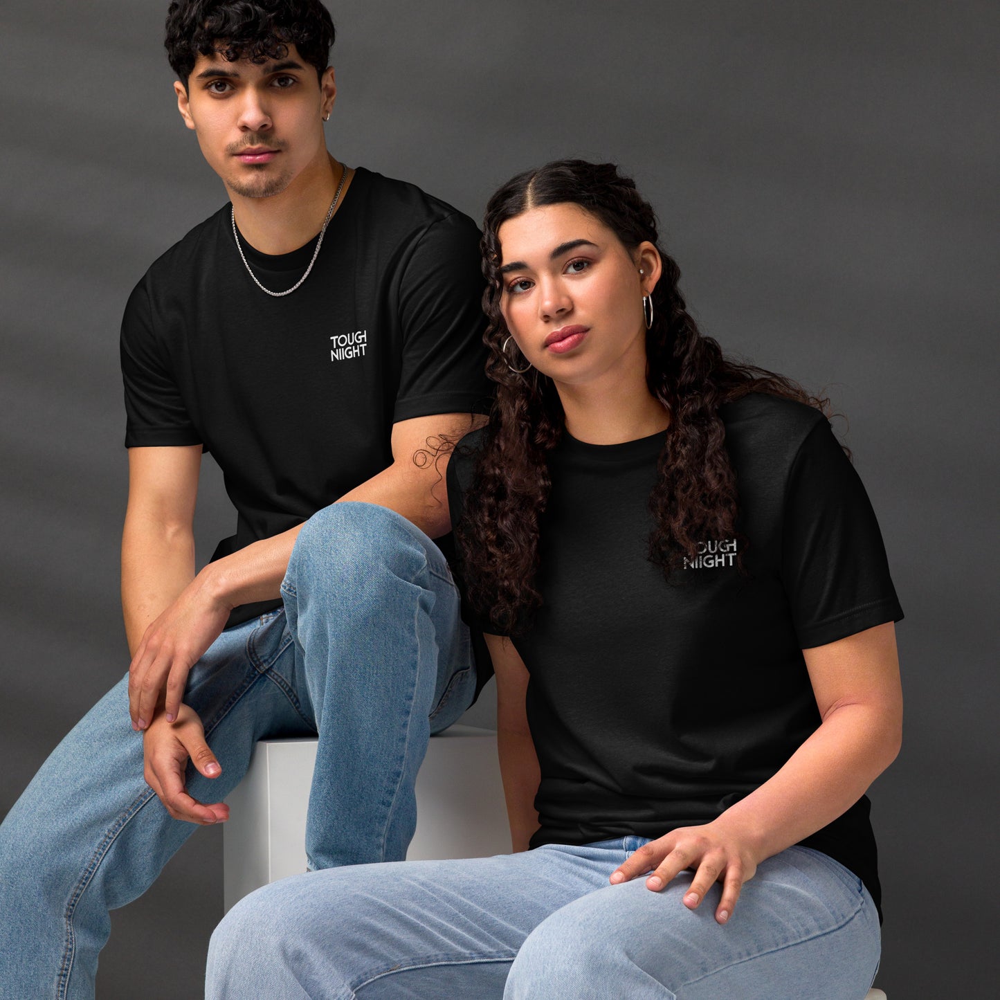 TOUGH NIGHT LOGO - BLACK & NAVY