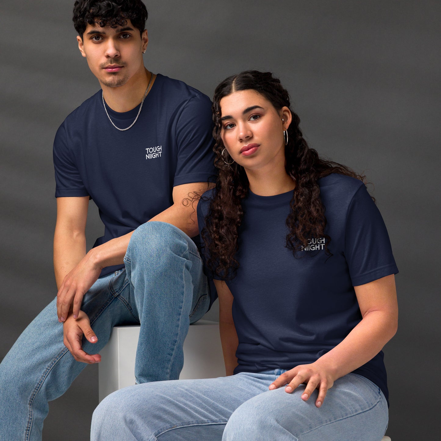 TOUGH NIGHT LOGO - BLACK & NAVY