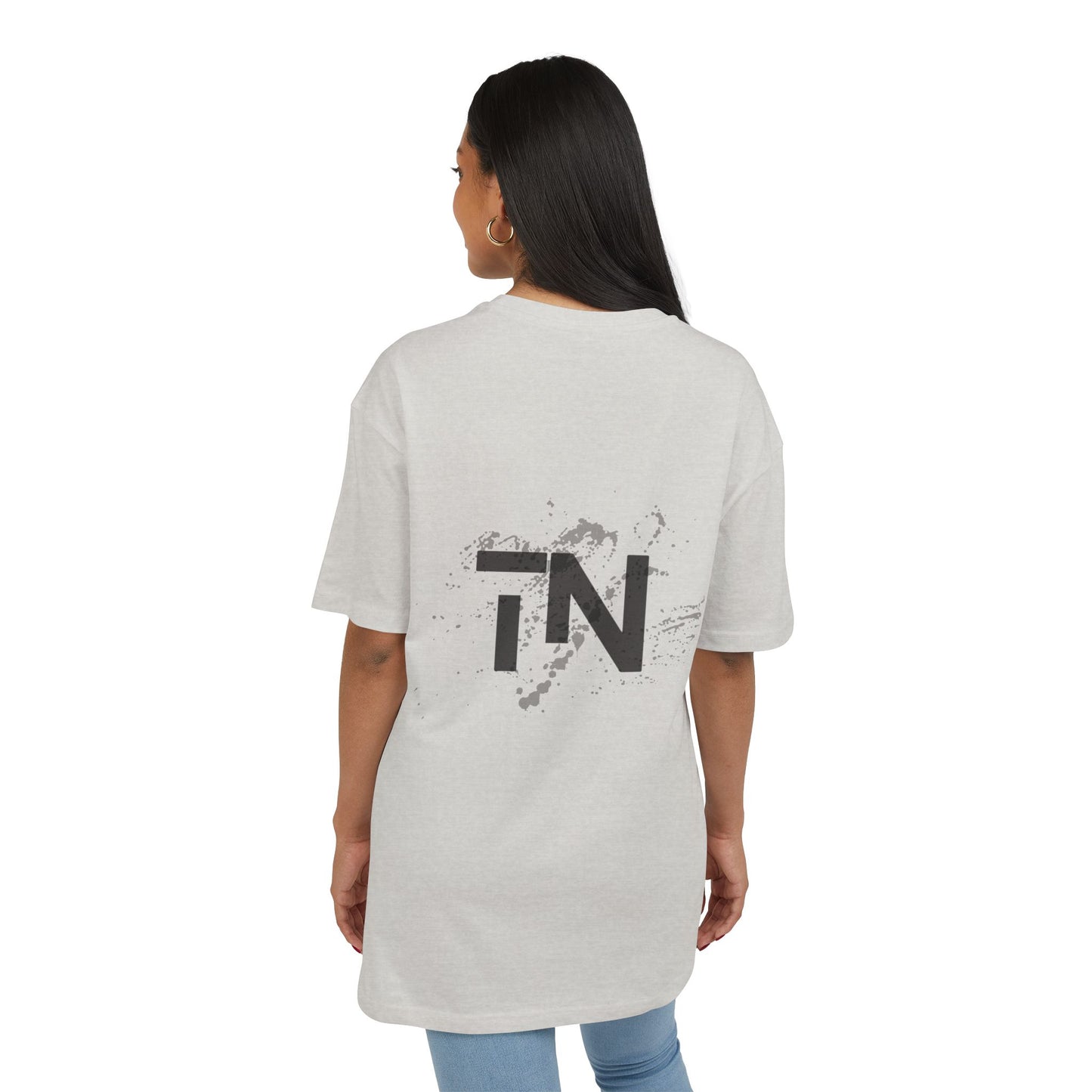 Tough Night Oversized Tee — Minimal Logo Chest & Back