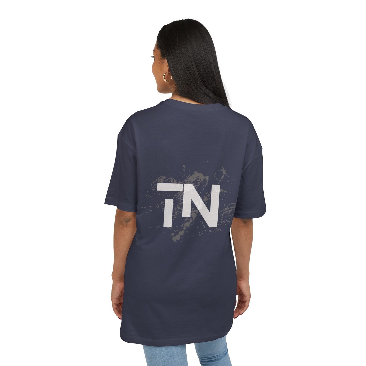 Tough Night Oversized Tee — Minimal Logo Chest & Back