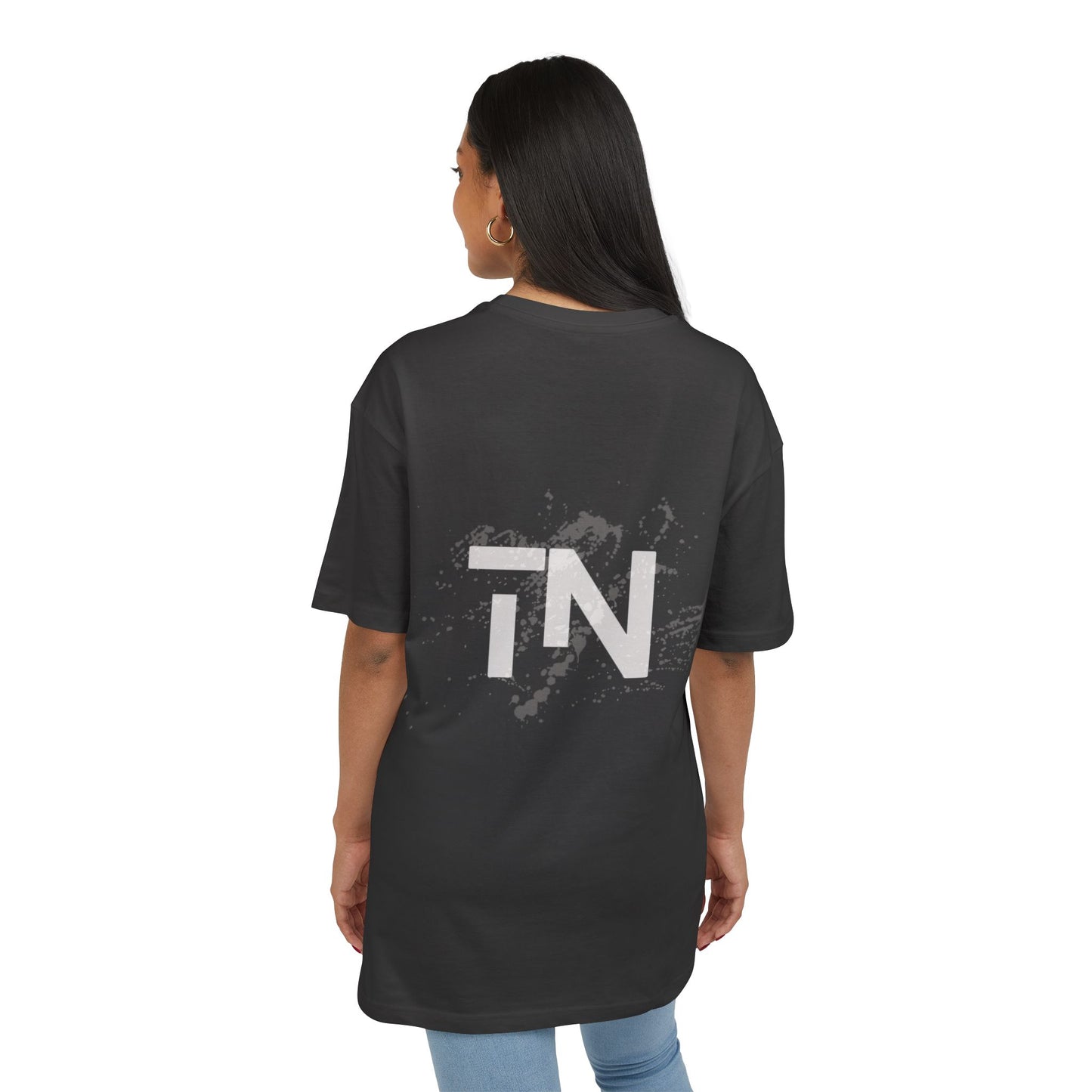 Tough Night Oversized Tee — Minimal Logo Chest & Back