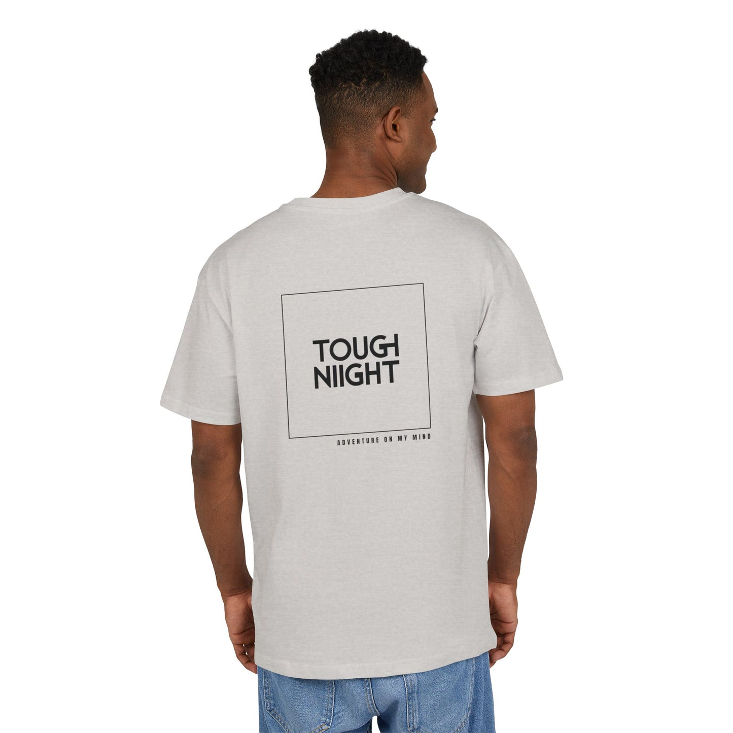 Minimal Logo Oversized Tee — Small Chest 'TN' Graphic