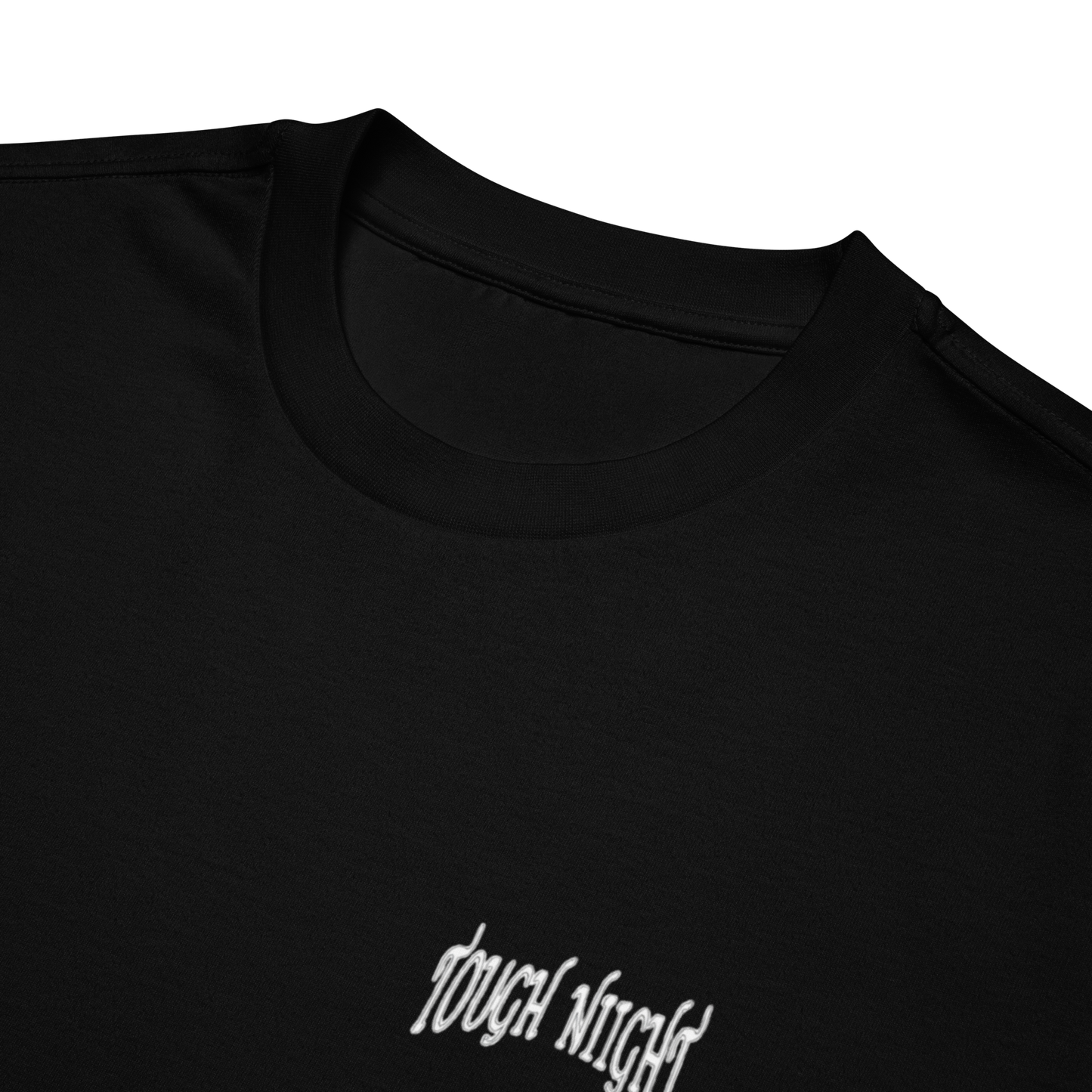 TOUGH NIGHT - Oversized black heavyweight t-shirt w/ dj set session